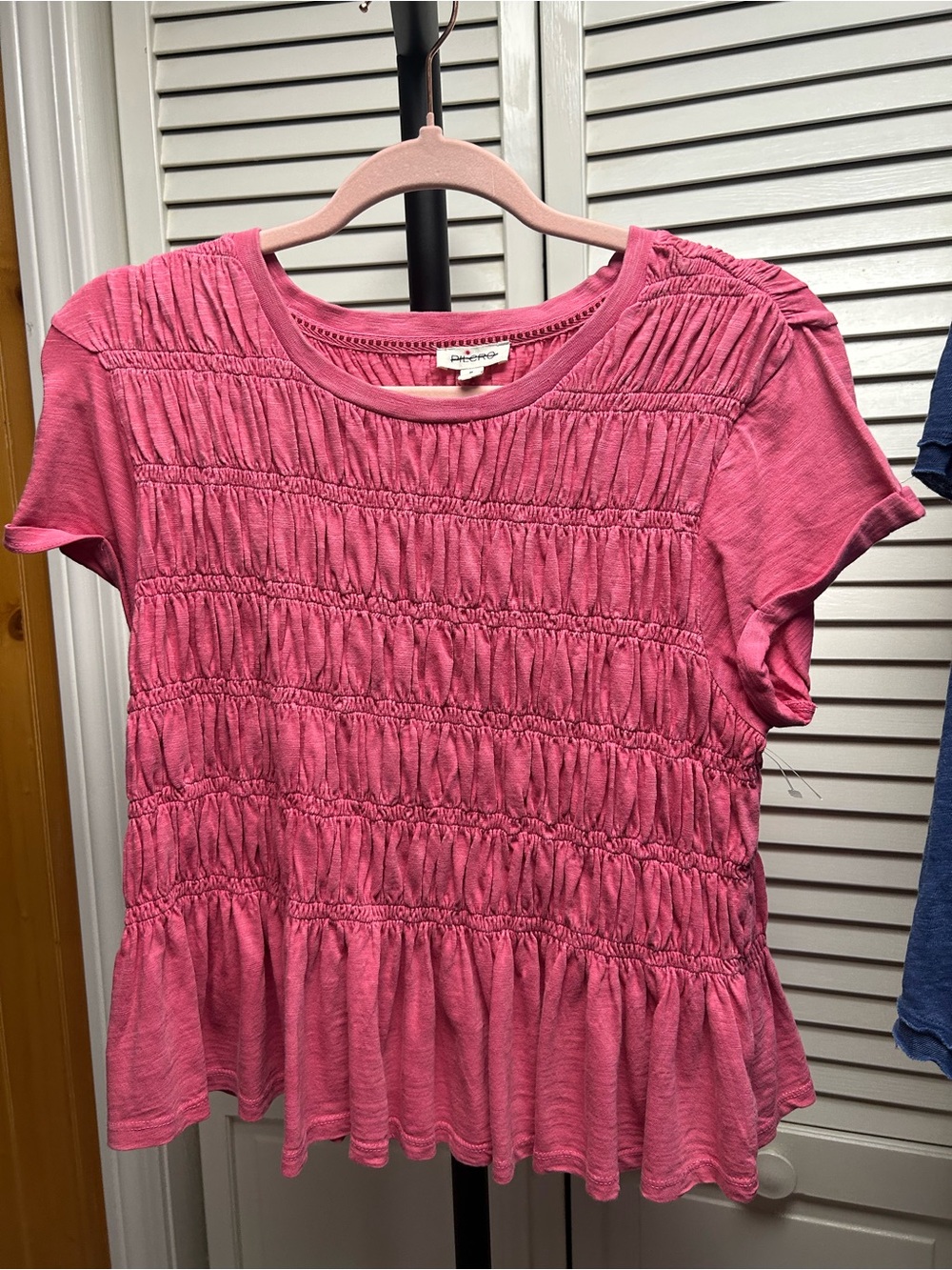 Nwot Pilcro Smocked Peplum Top pink only